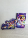 Vintage Lisa Frank Animals Jigsaw Puzzle & Mini Erasers Set. Fixed Price $25.00.