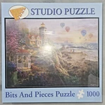 Charming Tranquility Nicky Boehme 1000 Pc 20" X 27" Bits And Pieces Puzzle A2. Fixed Price $7.48.