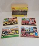 Melissa & Doug Jigsaw Puzzle Wooden Vehicles 4-IN-1 W/ Storage Box (48 Pcs) Big. Fixed Price $9.99.