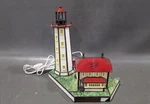 Bill Job 1995 Sandy Hook Coastal Heritage Collection Stained Glass Lighthouse 18. Fixed Price $64.87.