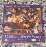 Sunsout 1000 Pc "midnight At The Yarn Shop" Jigsaw Puzzle Jenny Newland 2013. Fixed Price $18.71.