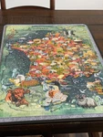 France 1000 Piece Cheese Puzzle, Water And Wines Map Jigsaw The Box. Fixed Price $30.00.