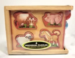 New Melissa & Doug 4 Mini Wooden Puzzles Pack Set Animal Zoo Farm Ocean. Fixed Price $19.99.