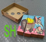 Vintage Mid Century Mcm Gaston Card Wood Block Changeable Puzzle Zoo Animals 3". Fixed Price $22.00.