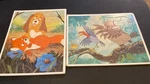 Vintage Whitman 1981 Walt Disney The Fox And Hound Frame Puzzles- Set Of 2. Fixed Price $8.99.