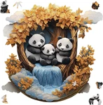 Wooden Puzzles For Adults 200 Pieces, Panda Family, Unique Shaped Jigsaw Puzzle,. Fixed Price $35.83.