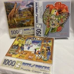 Bits And Pieces Jigsaw Puzzles Set Of 3. Fixed Price $23.19.