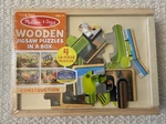 Melissa & Doug Construction Vehicles Wooden Jigsaw Puzzle - New Still Sealed. Fixed Price $15.00.