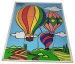Vintage Playskool 1988 Up & Away 6-PIECE Puzzle Hot Air Balloons 186-16. Fixed Price $16.99.