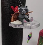 Vtg 2000 Hallmark Keepsake Christmas Ornament The Fishing Hole Raccoon. Fixed Price $8.37.