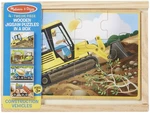Melissa & Doug Wooden Jigsaw Puzzles In Box 12PCS 4/PKG-CONSTRUCTION. Fixed Price $24.97.