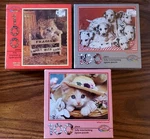 3 Vintage 1988 Kittens Puppies 100PC Jigsaw Puzzles Ceaco- 2 New Sealed. Fixed Price $29.00.
