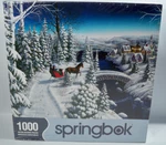 Springbok Sleigh Ride 1000 Piece Jigsaw Puzzle New Sealed Winter Village Scene. Fixed Price $15.99.