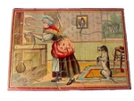 Antique Vintage Cardboard Puzzle Old Lady And Dog 9X12.5. Fixed Price $16.50.