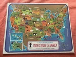 Golden Picture Map Puzzle United States Complete Vintage 1968 14.5 X 11. Fixed Price $15.00.
