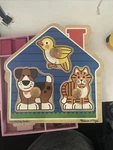 Melissa & Doug Animals Jumbo Knob Wooden Puzzles Set - Pets. Fixed Price $15.00.