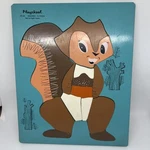 Vintage Playskool Wooden Tray Puzzle Squirrel Animal 275 28 15 Pieces Complete. Fixed Price $19.95.
