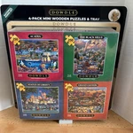 Dowdle National Parks And American Cities 4-PACK Mini Wooden Puzzle 250 Tray Set. Fixed Price $49.11.