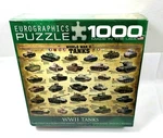 Military Puzzle Wwii Tanks By Eurographics 1000 Pieces 19 1/4" X 26 5/8" - New. Fixed Price $29.95.
