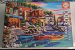 3000 Piece Educa Jigsaw Puzzle (sunset In Como). Fixed Price $40.00.