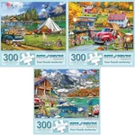 Bits And Pieces Value Set Of Three Large 300 Jigsaw Puzzles For Adult.... Fixed Price $43.45.