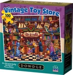 Older Dowdle Folk Art Jigsaw Puzzle; Vintage Toy Store; 100 Pcs. Fixed Price $14.95.