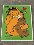 Vintage Playskool Garfield & Pooky Piece Wooden Tray Puzzle #250-1 1978. Fixed Price $11.99.
