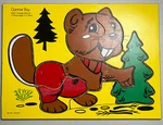 Connor Toy Happy Beaver Wooden Puzzle 8421-1 Made Usa Vintage. Fixed Price $9.99.