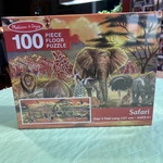 Melissa & Doug Safari Floor Puzzle 100 Pieces Over 4 Ft Long X 18 New Ages 6+. Fixed Price $22.00.
