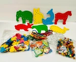 Kid Crafts Lacing Kits Variety Types Animals Colorful Wood Beads Laces 4 Sets. Fixed Price $5.99.