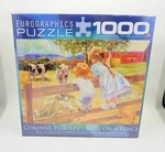 Eurographics Kids On Fence 1000 Piece Puzzle Corinne Hartley Sealed. Fixed Price $19.99.