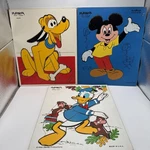 3 Vintage Playskool Wooden Puzzles Pluto Mickey Mouse Donald Duck Disney. Fixed Price $14.00.