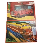 Vintage Milton Bradley Puzzle Aptitude Tests Lot Of 2 Fire Engine And Train. Fixed Price $10.36.