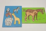 Vtg Judy Instructo Wooden Puzzles 1975 Zoo Animals JO40011 Horses J506027 198. Fixed Price $25.99.