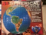 3D Spherical Jigsaw Puzzle World Globe 530 Pieces Complete W/ Stand 9.5. Fixed Price $12.00.