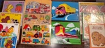15 Vintage Kids Lot Wooden Puzzle Learning Sesame Street Playskool Animals. Fixed Price $90.00.