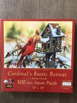 Sunsout 'cardinal's Rustic Retreat' By Janene Grende 500 Piece Jigsaw Puzzle. Fixed Price $9.99.