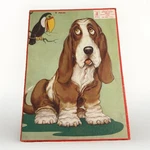 Vintage 1958 Milton Bradley Wooden Puzzle Dog Basset Hound 9PC Mb. Fixed Price $14.99.