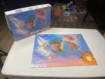 1988 Gi Joe Mural Puzzle Scene Falcon Targets Cobra Command Complete Mb. Fixed Price $9.99.