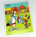 Playskool Wood Tray Puzzle #340-8 Quick Draw Mcgraw & Baba Looey 18 Pieces 1980. Fixed Price $6.76.