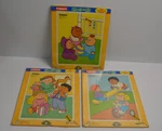 3 Vintage Cabbage Patch Wooden Puzzles Playskool Real Sealed Nip. Fixed Price $42.95.