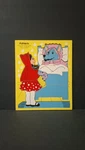 Rarer Vtg Playskool Little Red Riding Hood #185-23 Wooden Tray Puzzle 13 Pcs. Fixed Price $6.00.