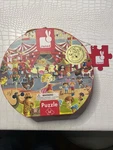 Janod Circus Puzzle Large 54 Pieces Ages -8 W/cardboard Carry Case. Fixed Price $19.90.