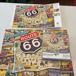 Buffalo Games Route 66 Nostalgia 500 Piece Jigsaw Puzzle + Poster Complete 15X21. Fixed Price $7.99.