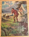 Tuco Jigsaw Non-interlocking Puzzle Hold It Camping Bears Complete 12"X16". Fixed Price $24.00.
