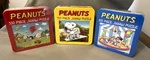 Complete Set Of 3 Peanuts 550 Pcs Collectors Puzzles Tins New/sealed Usaopoly. Fixed Price $89.99.