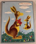 Vintage 1961 Whitman Kangaroo Preschool Frame Tray Puzzle #4421! 14" X 12". Fixed Price $7.00.