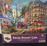1000 Piece Jigsaw Puzzle Paris Street Life Eiffel Tower 20"X 27" Majestic. Fixed Price $7.99.