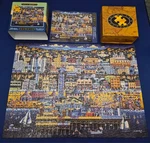 1000 Piece Jigsaw Puzzle Santa Monica California Dowdle Folk Art 18X24. Fixed Price $7.99.