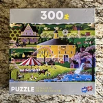 Sure-lox Barbecue At The Round Barn 300 Pc Jigsaw Puzzle Farm Country Scene. Fixed Price $20.00.
